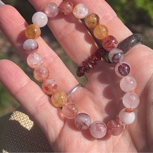 Ghost Quartz crystal bracelet 8mm